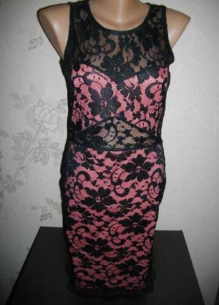 Платье *boohoo* кружево+подклад, 12-14 лет (158-164 см)