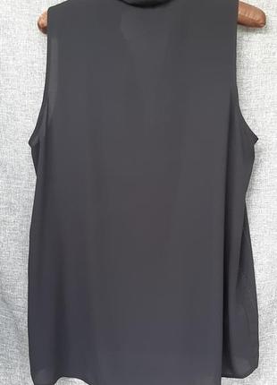 Блузка черная без рукавов next2 фото