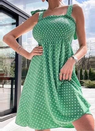 Жіноче плаття батал софт 48-52 зелений, джинс2 фото
