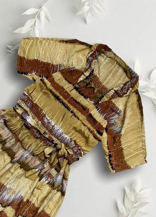 Платье с актуальным принтом  шелковое silk шёлк воротником рукавом отрезное6 фото