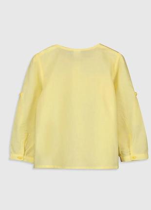 9 - 12 месяцев 74-80 см новая рубашка блуза блузка с оборками для модниц легкая натуральная lc waikiki2 фото