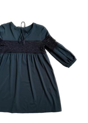 Платье бренда molegi вечернее темно-зеленого цвета спереди вставка размер 522 фото
