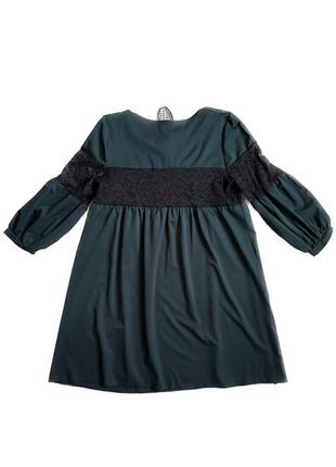 Платье бренда molegi вечернее темно-зеленого цвета спереди вставка размер 524 фото