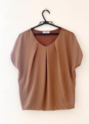 Віскозна блуза гірчичного кольору  р.521 фото