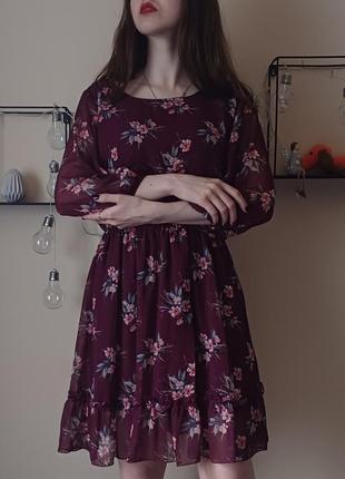 Сукня з квітковим принтом2 фото