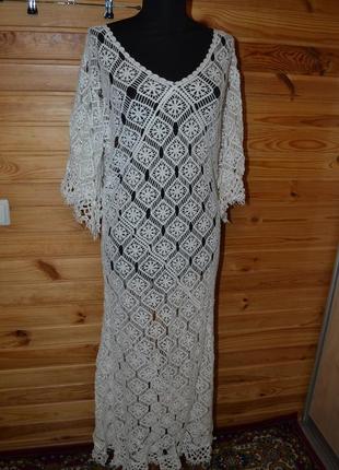 💗💗💗 sale шикарное ажурное платье boohoo из вязаного кружева кроше!7 фото