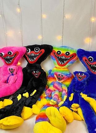 М'яка плюшева іграшка хагі вагі huggy wuggy і кісі місі на липучках з poppy playtime 100 см, 1 м