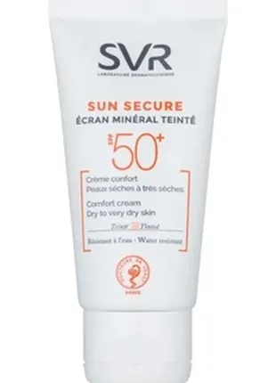 Тонований мінеральний сонцезахисний крем svr sun secure spf50+ для сухої та дуже сухої шкіри 60 г1 фото