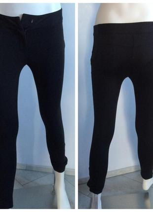 Чорні трикотажні брюки жіночі джеггінси zara #розвантажуюсь1 фото