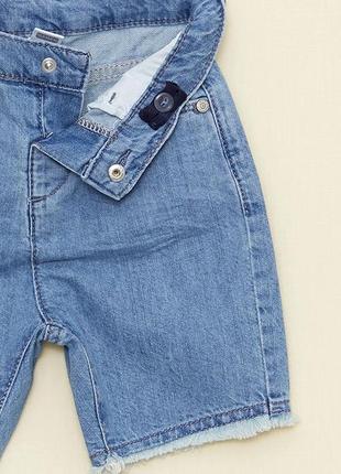 18-24 м 86-92 см нові фірмові джинсові шорти з рваною бахромою lc waikiki вайкікі5 фото