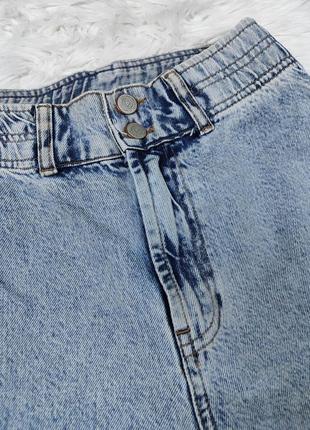 Женские джинсовые шорты cracpot голубые с высокой посадкой размер 40 xxs4 фото