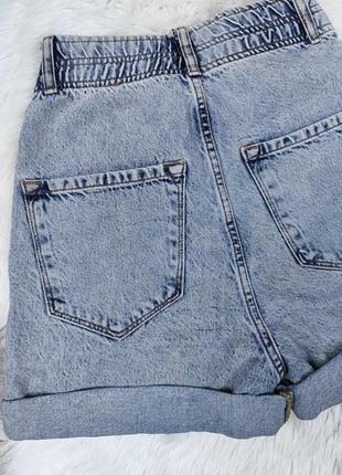 Женские джинсовые шорты cracpot голубые с высокой посадкой размер 40 xxs7 фото