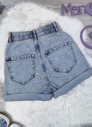 Женские джинсовые шорты cracpot голубые с высокой посадкой размер 40 xxs6 фото