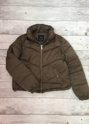 Стьобаний куртка пуховик оверсайз об'ємна коротка укорочена bershka9 фото