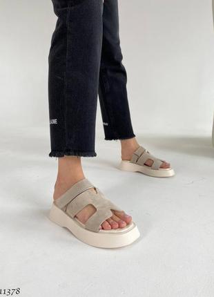 Мінімалістичні та  такі зручні шльопанці =na=,шльопанці замшеві жіночі ,11378