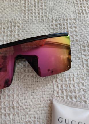 Окуляри очки uv400 маска великі темні рожеві сонцезахисні стильні модні нові7 фото