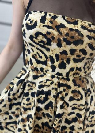 Короткое тигровое платье супер качество удобное xs9 фото