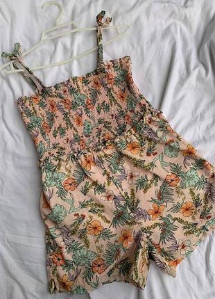 Комбез, ромпер в цветочный принт primark