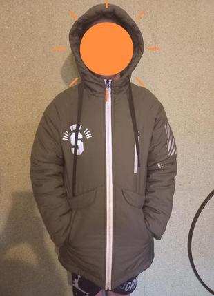 Зимние теплые курточки на мальчиков в возрасте 8-11 лет, размеры 42, 446 фото