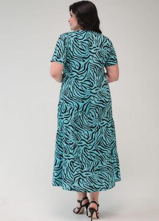 Летнее женское длинное платье больших размеров5 фото