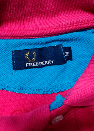 Fred perry рожеве поло футболка оверсайз oversize р. м брендн7 фото