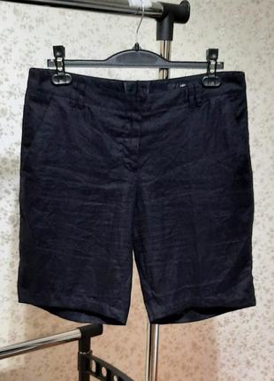 Льняные шорты h&m р. eur 40 лен кежуал