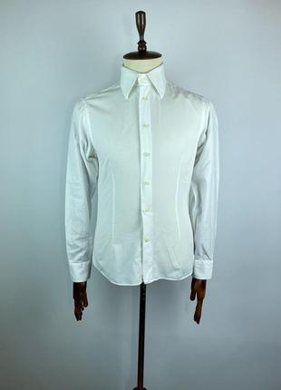 Редкая архивная винтажная рубашка 80х годов alexander mcqueen slim fit white cotton shirt