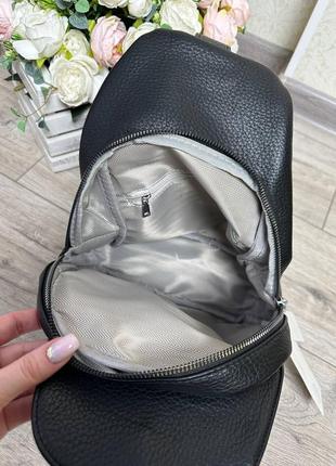 Популярный стильный черный женский рюкзак6 фото