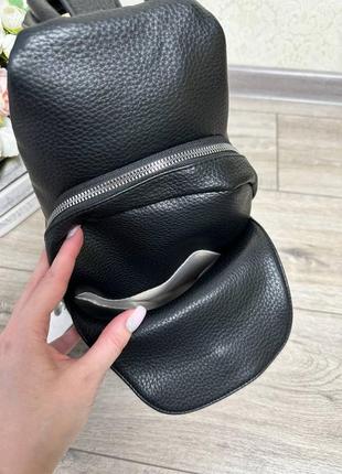 Популярный стильный черный женский рюкзак7 фото