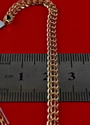 Золотой браслет венецианка 4.11 гр, 17 см, золото 585 проба8 фото