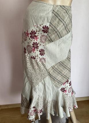 Юбка- годе в стиле печворк от бренда marks &amp; spencer