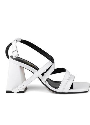 Босоніжки жіночі з натуральної шкіри woman's heel сині