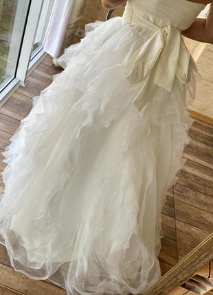 Очень красивое нежное свадебное платье бюстье jjshouse9 фото