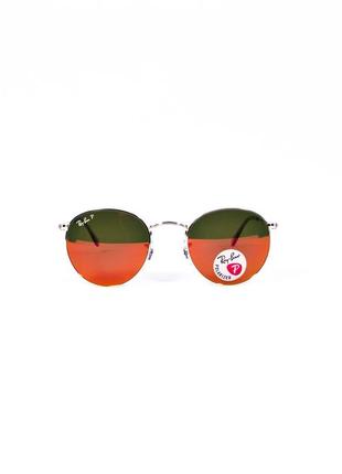 Очки солнцезащитные унисекс ray ban rb3447 round metal silver p оригинал поляризационные