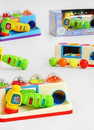 64485 игра с шариком tk group, украинская озвучка, стучалка, музыкальный молоточек, песенка, звуки, в коробке