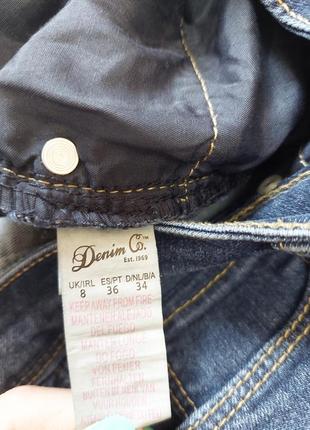 Женские темно-синие зауженные джинсы с низкой посадкой от бренда denim co3 фото