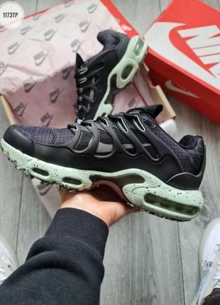 Мужские кроссовки текстильные nike air max terrascape plus black/white/green3 фото