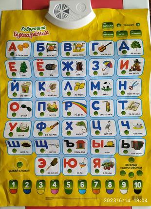 Детский обучающий плакат 3+