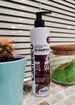 Шампунь з ефектом поглиблення кольору для коричневого волосся., для брюнеток cameleo shampoo brown effect2 фото