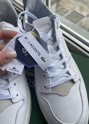 Стильні кросівки кеди lacoste court-lisse leather sneakers10 фото