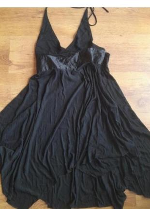Платье марки rise, р. m_l. винтаж с вилкрытой спинкой и юбкой плиссе.1 фото