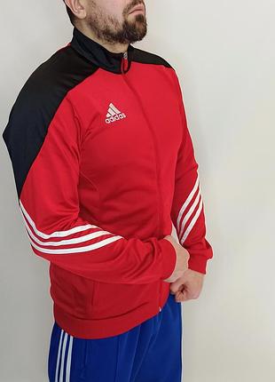 Кофта олімпійка спортивна червона чоловіча adidas розмір - м