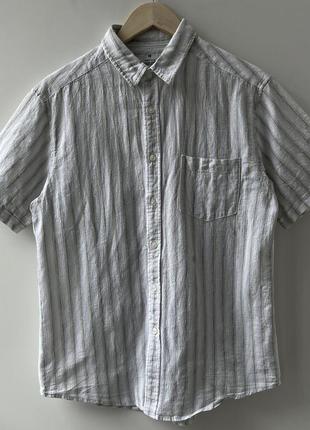 Premium quality linen shirt лляна преміальна легка літня сорочка оригінал короткий рукав