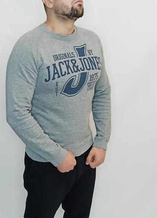 Кофта, свитшот, мужской, серый jack& jones. 
размер - s.