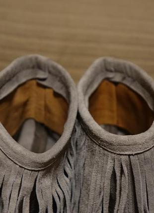 Чарівні високі замшеві чоботи з різноколірною бахромою hakei іспанія 37 р.3 фото