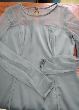 Корсетное платье с сеткой.4 фото