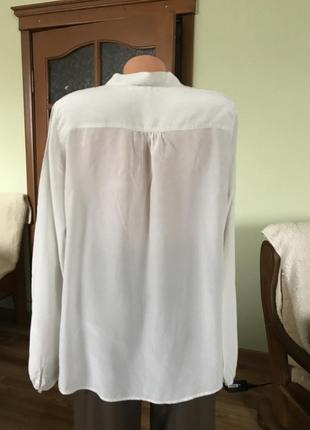 Шовкова (100 -шовк) молочного кольору блуза3 фото