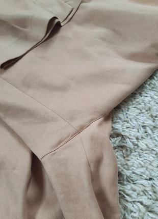 Стильные замшевые штаны кюлоты с разрезами, на резинке, samoon, p. 42-449 фото