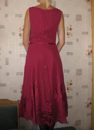 Платье с апликацией шелк от laura ashley р.102 фото