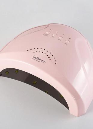 Led + uv лампа для нігтів sun one рожева 48 вт, лампа для манікюра, лампа для нігтів 48 w, все для манікюра